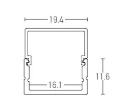 ZAMBELIS 20198 ALUMINIUM PROFILE 2M WITH OPAL PC COVER 2M - Image 3