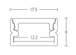 ZAMBELIS 20201 ALUMINIUM PROFILE 2M WITH OPAL PC COVER 2M - Image 3
