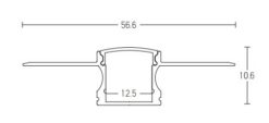 ZAMBELIS 20203 TRIMLESS ALUMINIUM PROFILE 2M -OPAL PC COVER 2M - Image 3