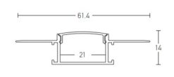 ZAMBELIS 20204 ALUMINUM PROFILE 2M WITH OPAL PC COVER 2M - Image 3