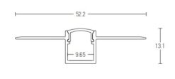 ZAMBELIS 20205 ALUMINUM PROFILE 2M WITH OPAL PC COVER 2M - Image 3