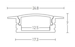 ZAMBELIS 20206 ALUMINUM PROFILE 2M WITH OPAL PC COVER 2M - Image 3