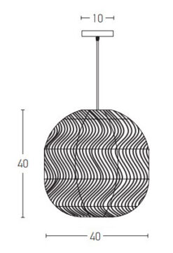 Пендел ZAMBELIS 20233 E27 MAX 40W RATTAN NATRUAL - Image 2