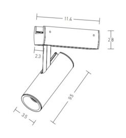 ZAMBELIS 20275 MAGNETIC TRACK LAMP 7W 3000K ALUMINIUM BLACK - Image 3