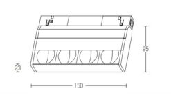 ZAMBELIS 2092-D MAGNETIC СПОТ WALL WASHER LED 3000K 10W DALI - Image 3