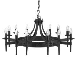 Полилей Searchlight 24212-12BK CARTWHEEL