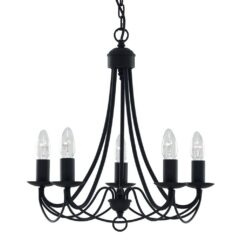 Полилей Searchlight 6345-5BK MAYPOLE