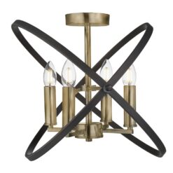 Полилей Searchlight 8344-4BZ HOOPLA