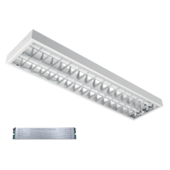 ELMARK 9LBM2120LEDWE 9LBM2120LEDWE ОСВЕТИТЕЛНО ТЯЛО LENA-V+LED ТРЪБИ (1200MM) 2X18W 4000K ВГРАДЕН МОНТАЖ 1195X295MM+АВАРИЕН БЛОК