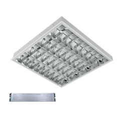 ELMARK 9LBM460LEDWE 9LBM460LEDWE ОСВЕТИТЕЛНО ТЯЛО LENA-V+LED ТРЪБИ (600MM) 4X9W 4000K ВГРАДЕН МОНТАЖ 595X595MM+АВАРИЕН БЛОК