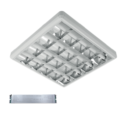 ELMARK 9LOM460LEDCWE 9LOM460LEDCWE ОСВЕТИТЕЛНО ТЯЛО LENA-V+LED ТРЪБИ (600MM) 4X9W 6400K ОТКРИТ МОНТАЖ 630X630+АВАРИЕН БЛОК