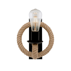 Черен аплик Elmark Rope 1XE27 за коридор