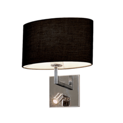 Сив LED аплик Elmark Tomy 1XE27 за стенно осветление