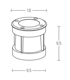 LED луна за вграждане в земя ZAMBELIS LIGHTS E189 OUTDOOR - Image 2
