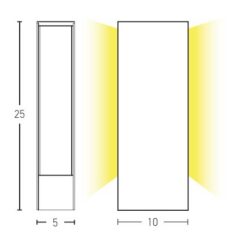 ZAMBELIS E258 9W LED POST LIGHT 9W ALUMINIUM DRIVER INCLUDED 3000K RUSTY - Image 4