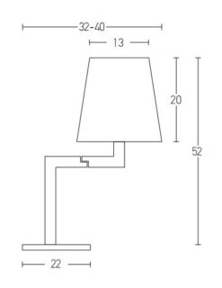 ZAMBELIS H06-WH НАСТОЛНА ЛАМПА 1XE27 MAX 40W CHROME MATT- WHITE SHADE - Image 2