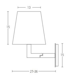 Аплик ZAMBELIS H08-WH 1XE27 MAX 40W CHROME - WHITE SHADE - Image 2