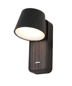 Черен LED аплик Zambelis Sconce за хол