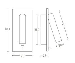 LED аплик за вграждане с ключ ZAMBELIS H67 WALL RECESSED - Image 2