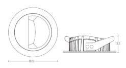 LED луна за вграждане ZAMBELIS S072 WALL WASHER 8W WHITE - Image 2