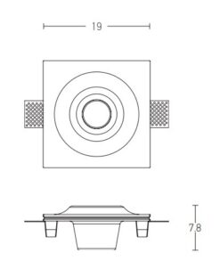 LED луна за вграждане ZAMBELIS S108 GYPSYM DOWN LIGHT 1XGU10 - Image 2