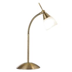 Осветление ЗА ОФИС Searchlight TOUCH LAMP НАСТОЛНА WHITE GLASS