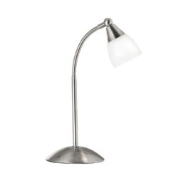 Настолна ЛАМПА Searchlight TOUCH LAMP НАСТОЛНА WHITE GLASS