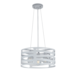 Бял пендел Elmark Helix 3XE27 за трапезна маса