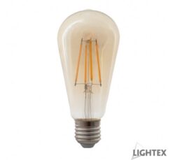 Златно LED осветително тяло Lightex Filament ST64 за осветление в дома