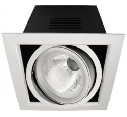 Сребрист осветително тяло Lightex Kardan 1XG12 за интериорно осветление