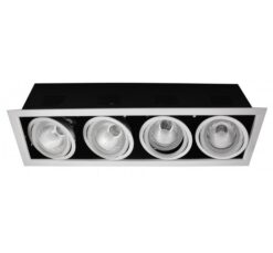 Сребрист осветително тяло Lightex Kardan 4XG12 за осветление в дома