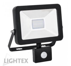 Черен LED прожектор Lightex Slim за двор или работна зона