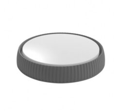 Сив LED плафон Lightex Rudy за проходни зони