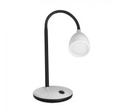 Бяла LED настолна лампа Lightex Macau 4W/8LED за спалня
