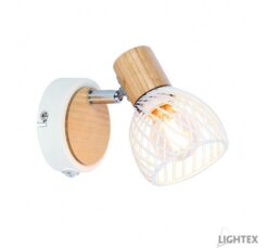 Бяло аплик Lightex Adriana 1XE14 за коридор