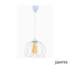 Бял пендел Lightex Lea за трапезария