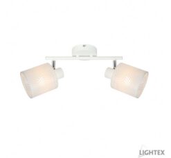 Бял спот Lightex Blanka 2XE14 за насочена светлина