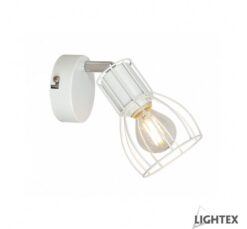 Бял аплик Lightex Lorena 1XE14 за стенно осветление