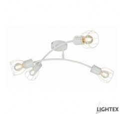 Бял полилей Lightex Lorena 4XE14 за хол или трапезария