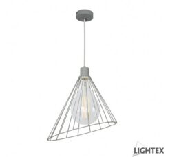 Сив пендел Lightex Silvia 1XE27 за трапезна маса