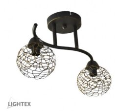 Черен полилей Lightex Marina за хол или трапезария