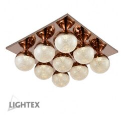 Златен LED полилей Lightex George за дневна