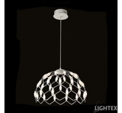 Бял LED полилей Lightex Vanesa за хол