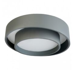 Сив LED плафон Lightex Luxor за баня