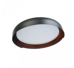 Черен LED плафон Lightex Cabana за проходни зони