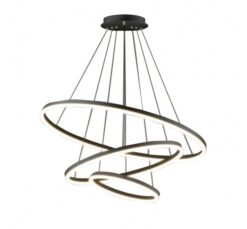 Бял LED полилей Lightex Caterina за хол