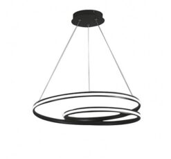 Черен LED полилей Lightex Caterina за дневна