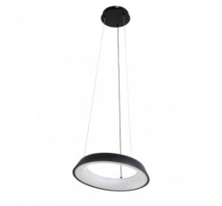 Черен LED полилей Lightex Lulea за хол