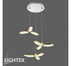 Бял LED полилей Lightex Stella за хол