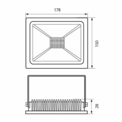 VIVALUX 3971 LED ПРОЖЕКТОР TREND LED ∙ 50W ∙ ЧЕРЕН ∙ 4000K - Image 2
